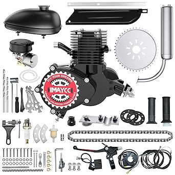 IMAYCC Bike Motor Kit 100cc Motorized Bike Kit 2 Stroke Gas Bicycle Engine Conversion Kit Fit for 26-28" Bikes 100CC Black