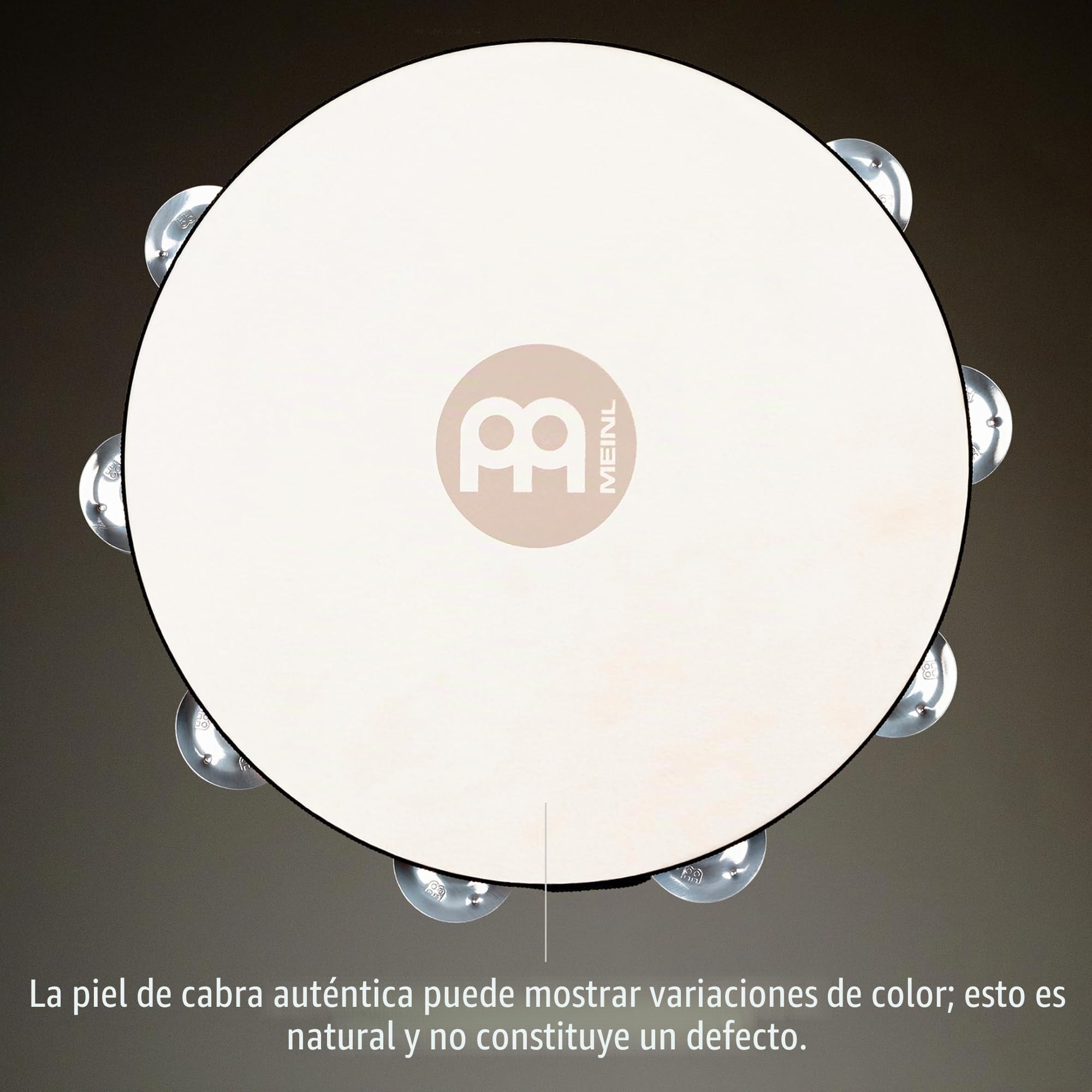 Meinl Percussion TAH2A-AB - Pandereta de aluminio y madera, piel de cabra, Doble fila