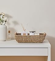 Vista 7 de Wicker Storage Basket, Large Baskets for Gifts Empty, Small Baskets for Organizing, Woven Storage Baskets for Shelves, Toy Basket, Set of 3(Sea