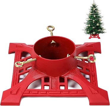 Huwena Christmas Tree Stands, Red, 11.42x11.42x3.74, Cute