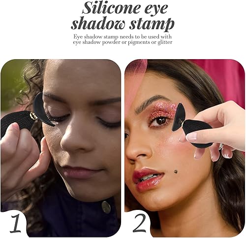 Miniatura 8 de Sello de sombra de ojos Sellos de silicona Aplicador de maquillaje Accesorios de maquillaje Herramienta de sombra de ojos útil Herramienta de