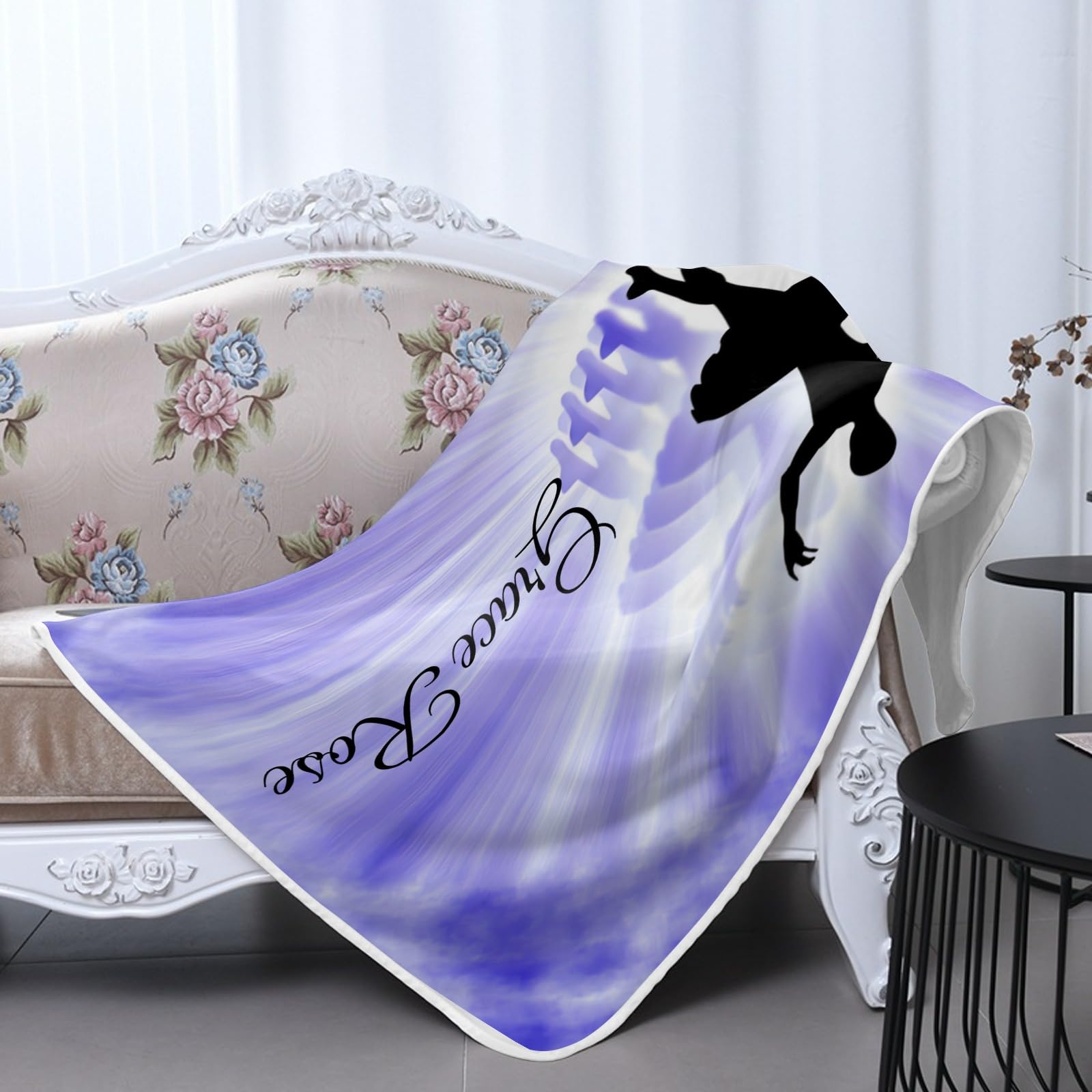 GoTussWO Personalized Gift Dancer Dancing Light Purple Safe Blanket, Stroller Canopy Replacement,40x50Inch