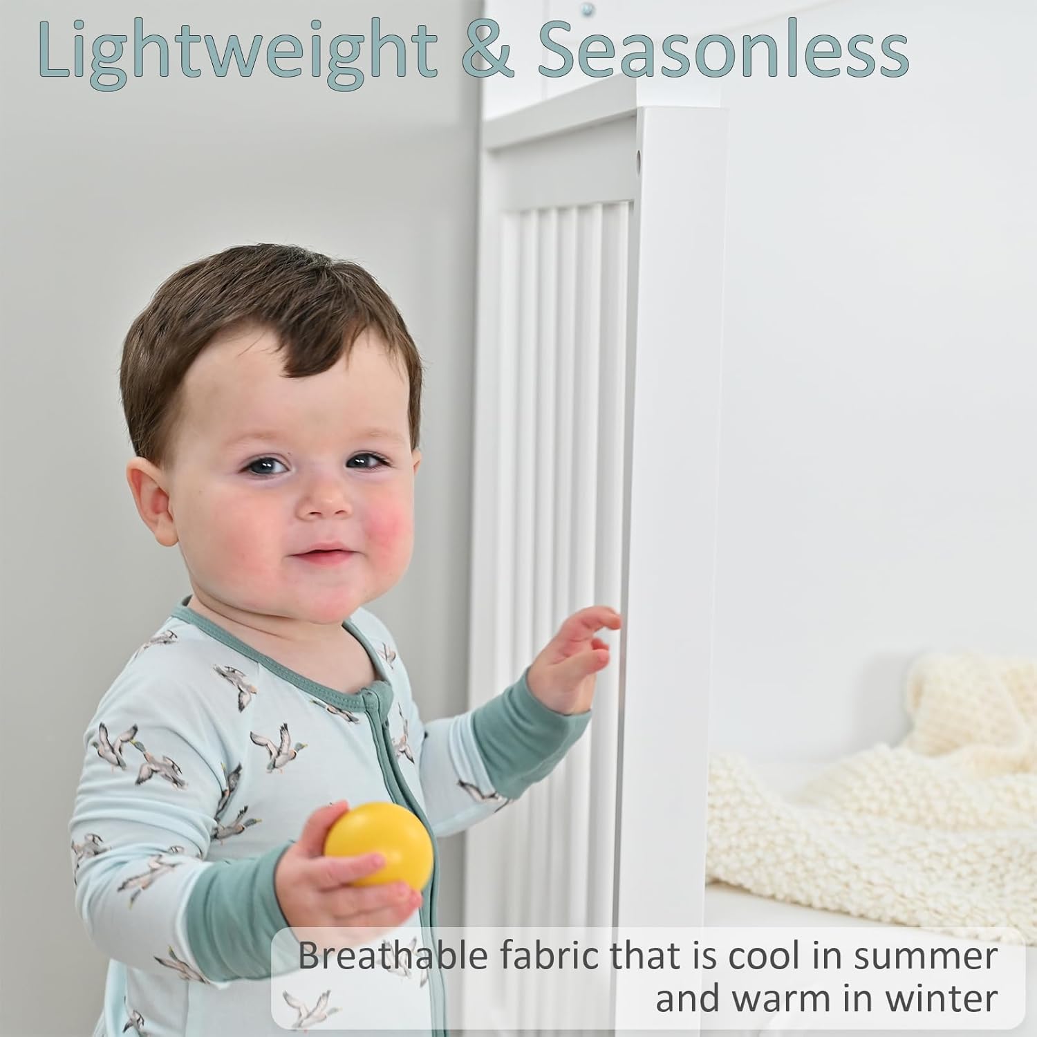 LollyBanks Baby Pajamas, 2-Way Zipper Romper, 95% Viscose Made from Bamboo and 5% Spandex, Baby Sleepers - Image 5