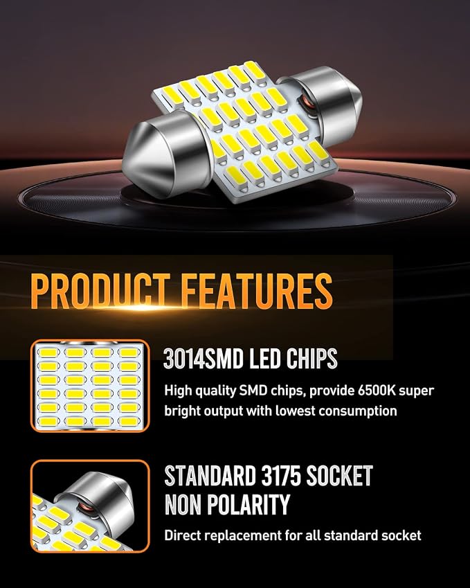 Bombillas LED Xenon White DE3175 para interior 4 unidades miniatura 2