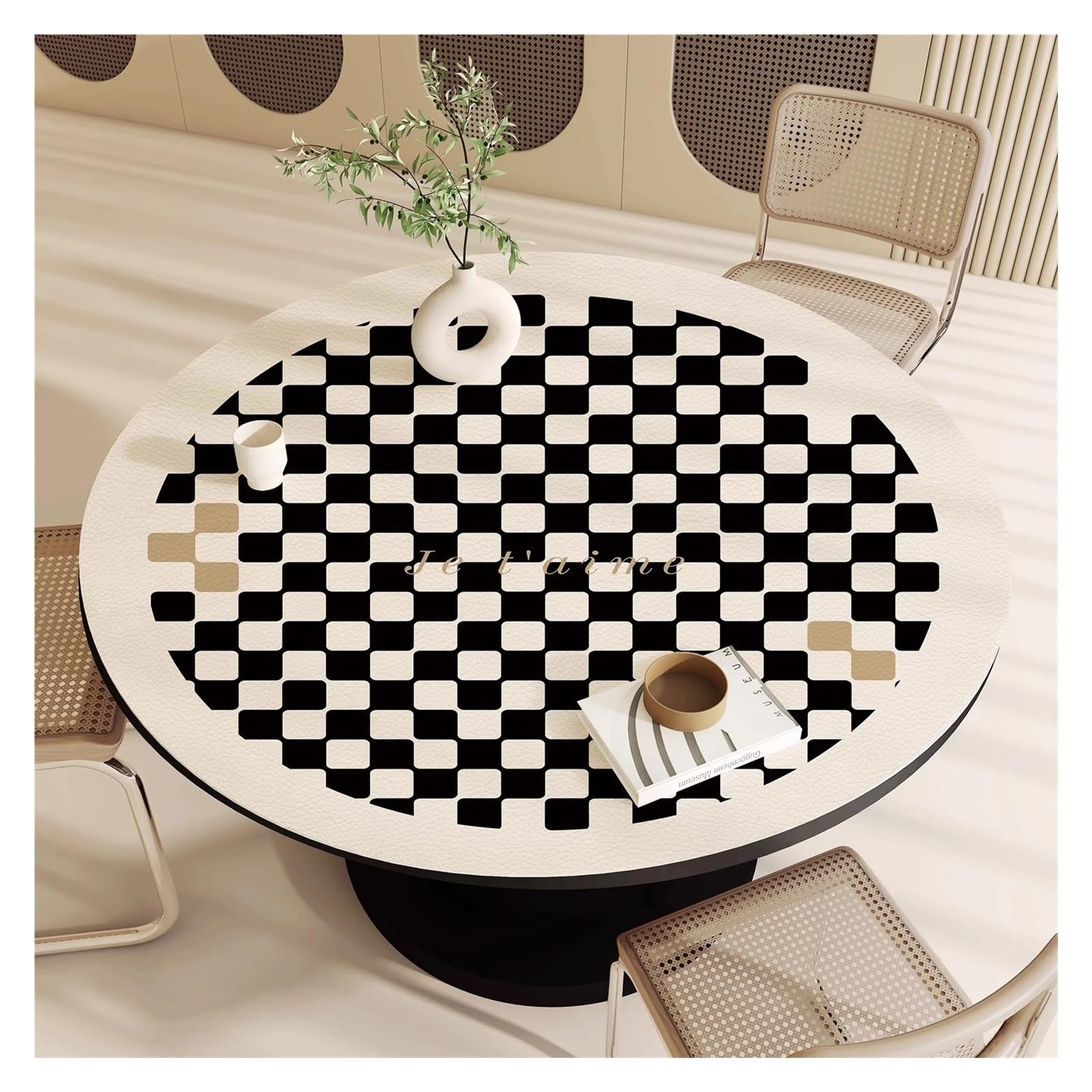 Nappe de table FQ442-ZD de protection isolée et décoration de table ronde