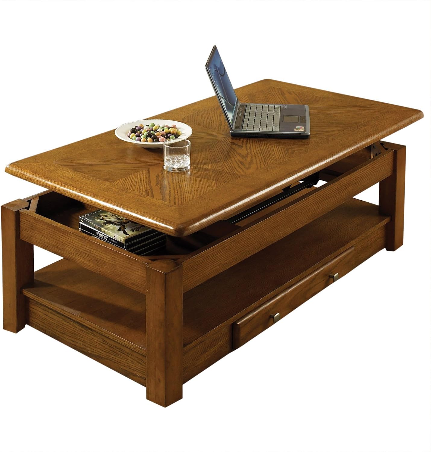 Steve Silver Company Nelson Lift-Top Cocktail Table, 48 inches, Oak