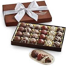 Harry &amp; David Signature Chocolate Truffles Gift Box, 24 Assorted Truffles, 1 Pound Box