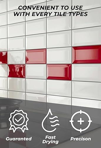 Miniatura 17 de Kit de reparación de lechada de azulejos, beige 8.8 oz/250gr. Kit de reparación de tubos de llenado de lechada de secado rápido, restauración