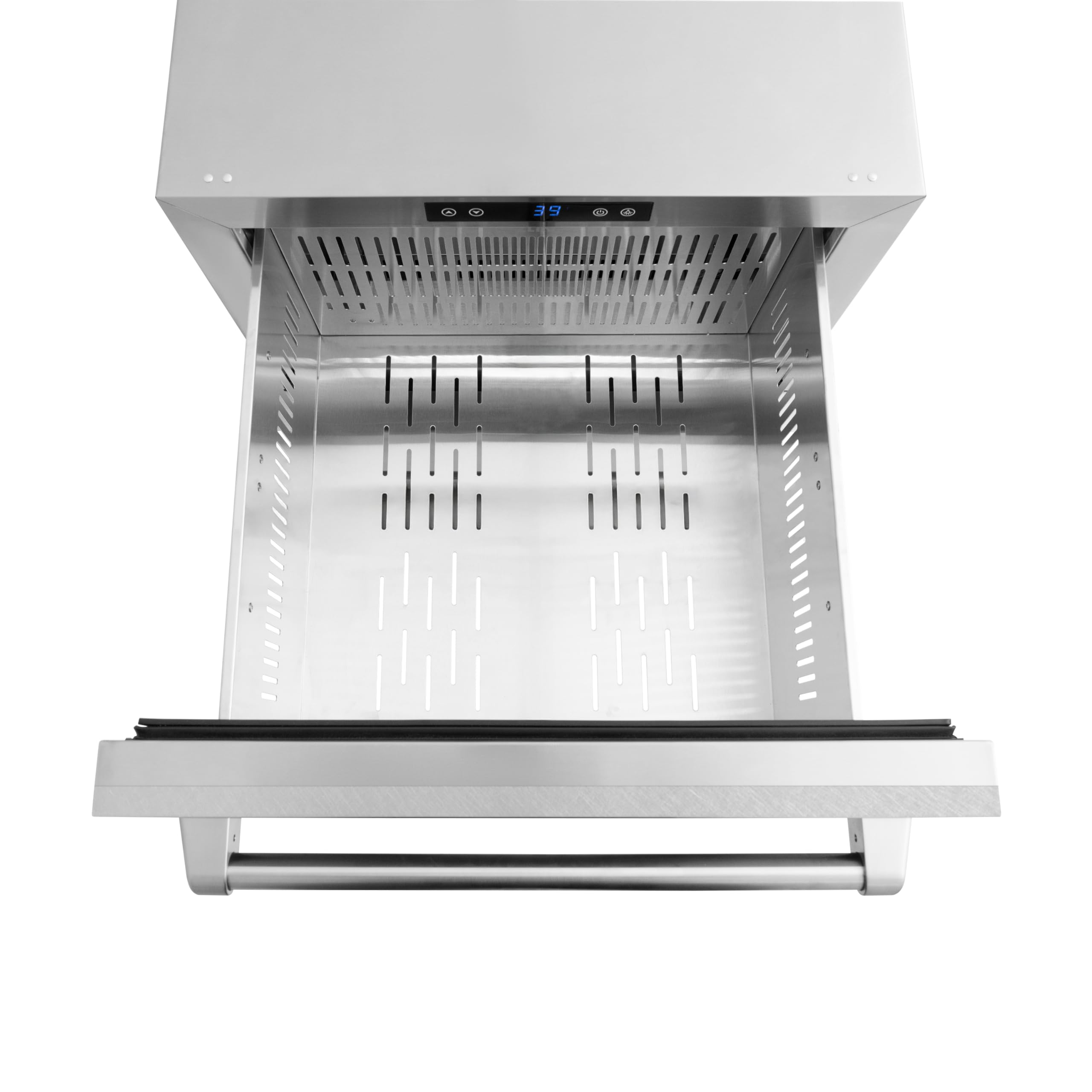 Z Line Kitchen And Bath ZLINE 24 In. Touchstone 168 Can Outdoor-Rated Dual Refrigerator Drawer With Satin Stainless Steel Doors (Rdso-Sn-24) on Fridge.com - View 3
