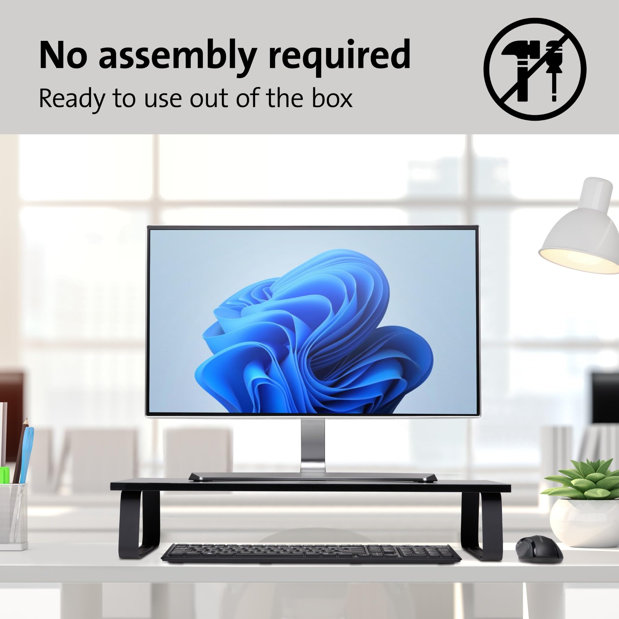 Kensington Support d'écran extra large noir K55726EU pour bureau