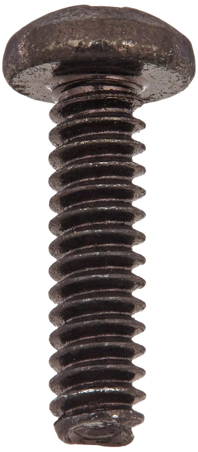Small Parts 0608MPPBZ Steel Pan Head Machine Screw, Black Zinc Plated, Meets ASME B18.6.3, #2 Phillips Drive, #6-32 Thread Size, 1/2" Length, Fully Threaded, Import (Pack of 100)