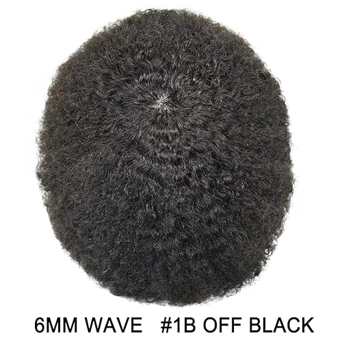 Miniatura 2 de LYRICAL HAIR Unidad de cabello humano brasileño para hombres negros, sistema de reemplazo para hombres afroamericanos afroamericanos y negros,