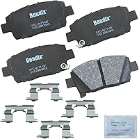 Vista 447 de Pastillas de Freno Delanteras Cerámicas Bendix Priority1 CFC430A para Modelos Selectos INFINITI G35, I30, Nissan 350Z, Altima, Juke, Maxima, Sentra