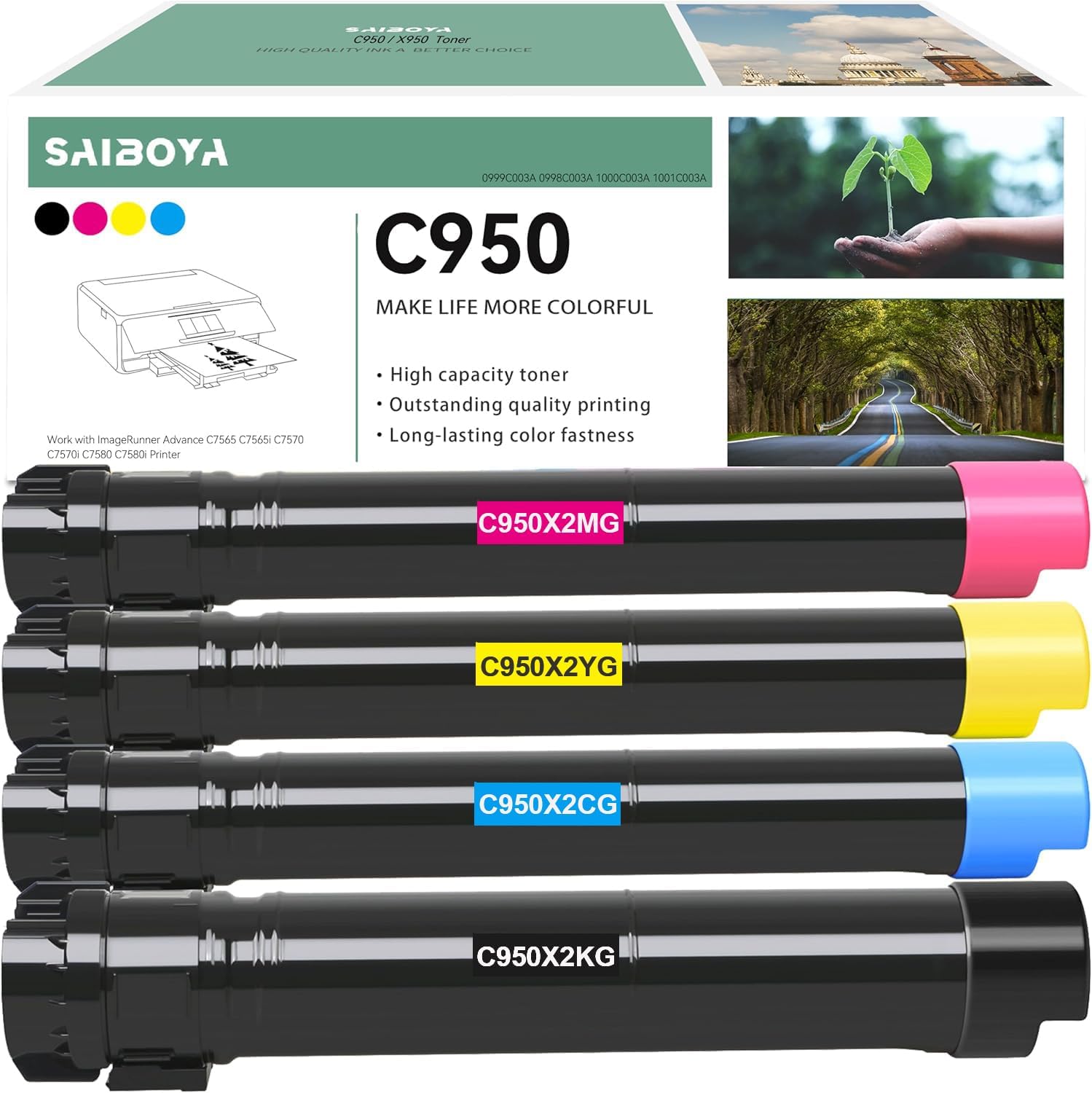 C950 X950 Extra High-Yield Toner Cartridge Compatible for C950X2KG C950X2CG C950X2MG C950X2YG for C950 X950 C952 X952 X954 C950de X952dte X950de X954dhe Printers (4Pack)