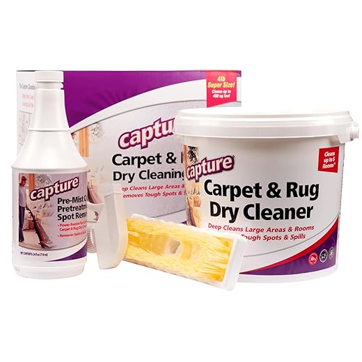 Capture Carpet Total Care Kit 400 - Home Couch and Upholstery, Car Rug, Dogs & Cats Pet Carpet Cleaner Solution - Strength Odor Eliminator, Stains Spot Remover, Non Liquid & No Harsh Chemical