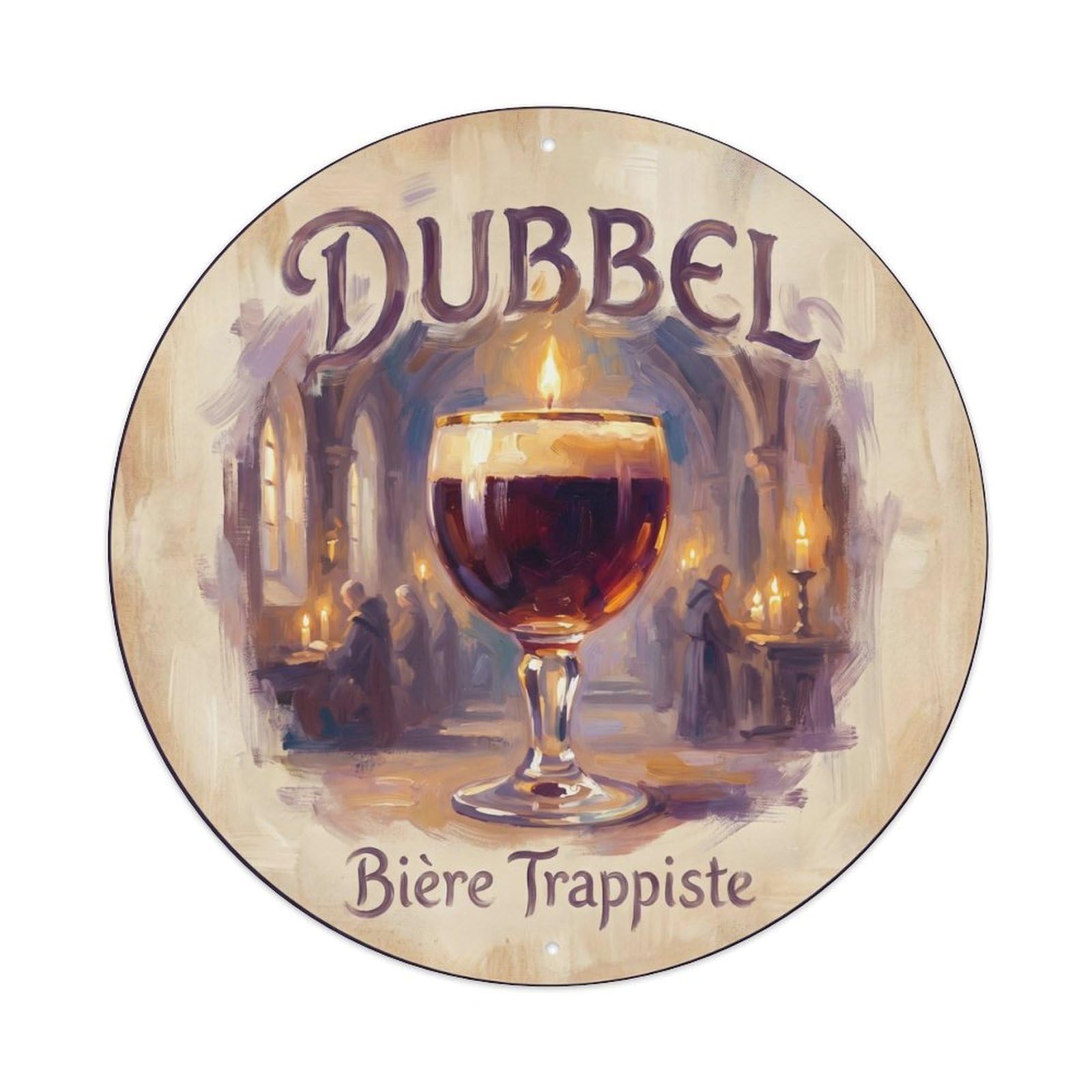 Vintage Belgian Dubbel Brewery Culture Festival Brew Metal Tin Sign