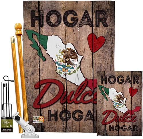 Miniatura 6 de Ornamento Collection Nacionalidad País México Hogar Dulce Jardín Banderas Set de Nación Regional Internacional Mundo Particular Área Pequeña