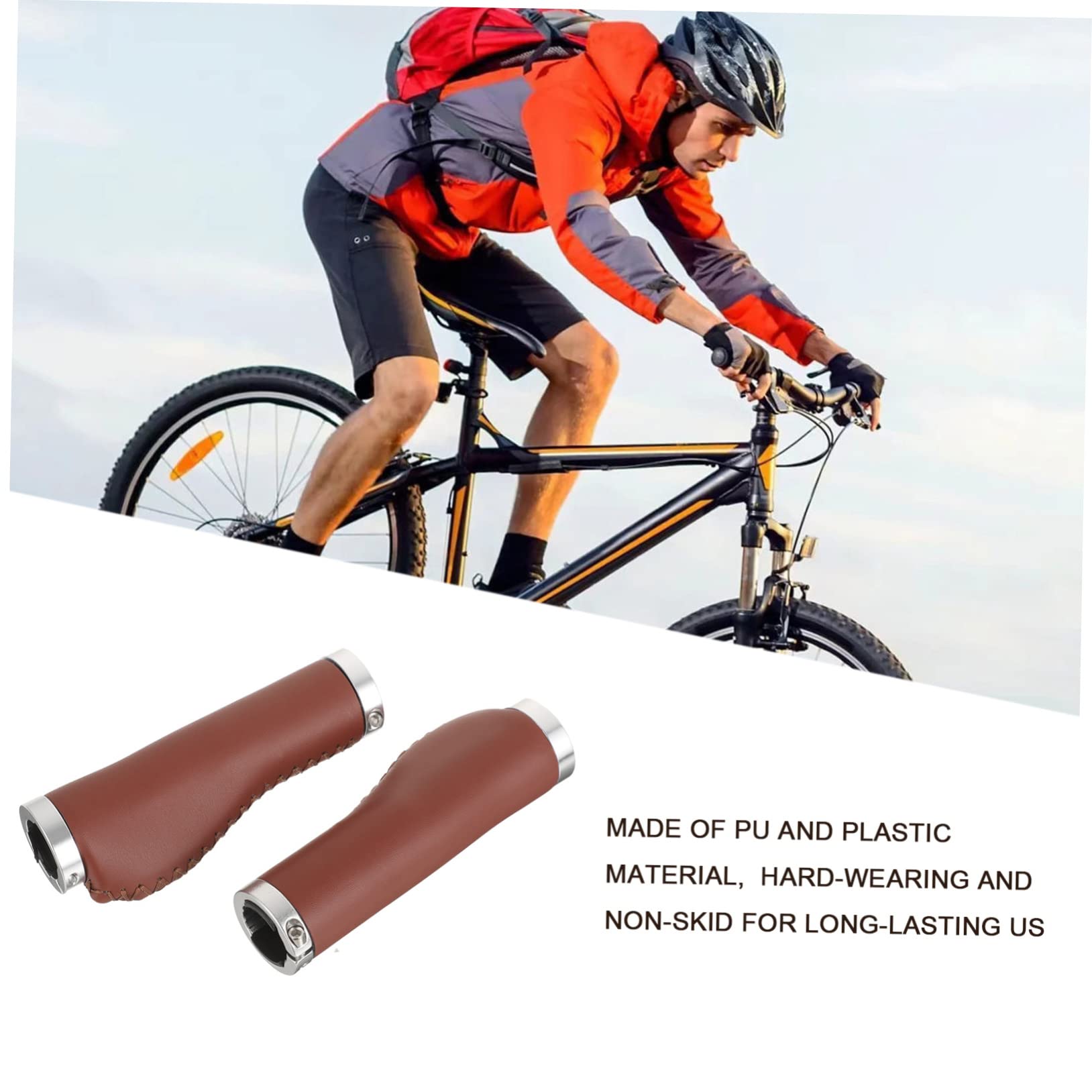 Happyyami 4pièces Poignées Antidérapantes pour Vélos Couvre Guidon Ergonomique pour Mountain Bike Et Vélo Accessoires De Cyclisme Confortables