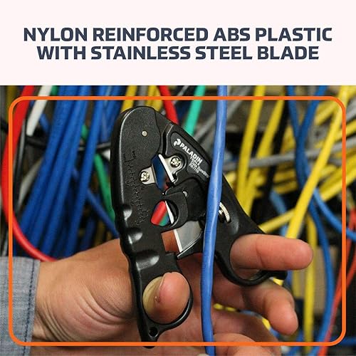 Miniatura 4 de Paladin Tools PA1116 - Cortador de cables de red y pelacables | Poe Ethernet CAT3 CAT5 CAT5E CAT6 (grado profesional)