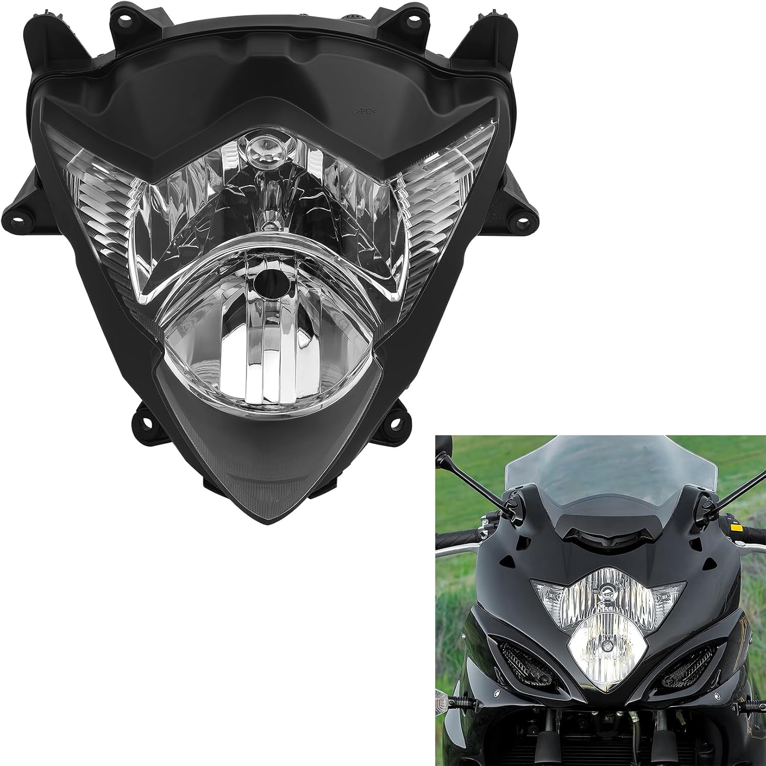 Green-L Headlight & Upper Stay Bracket Fit for Suzuki GSXR1000 2005-2006 GSX-R1000 Motorcycle Headlamp Fairing Support