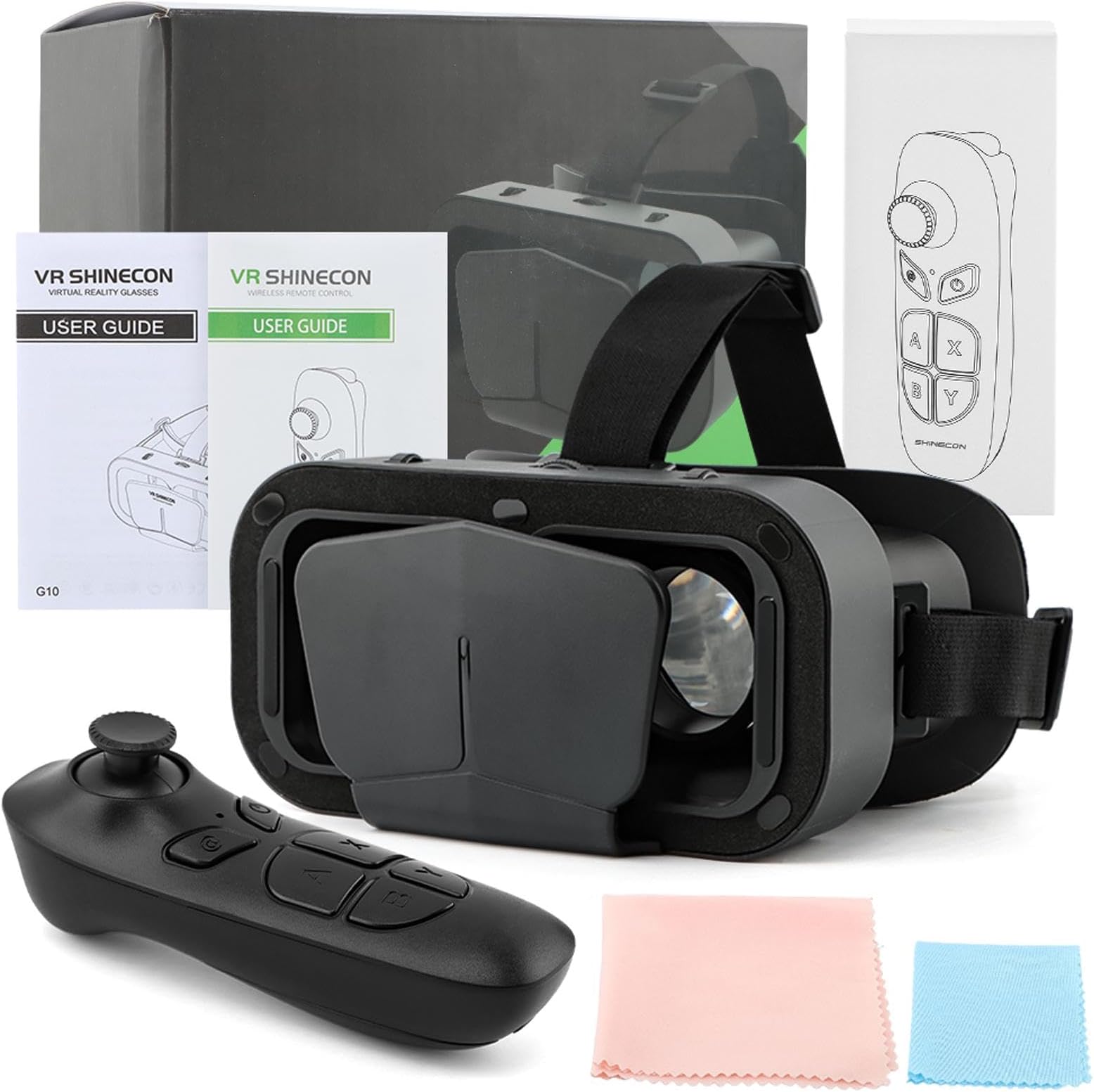 3D VR Headset, Virtual Reality 3D Glasses VR Headset Goggles with Controller Compatible 4.4-7.0 inch, Adjustable Universal Virtual Reality Goggles for Mobile Games & Movies