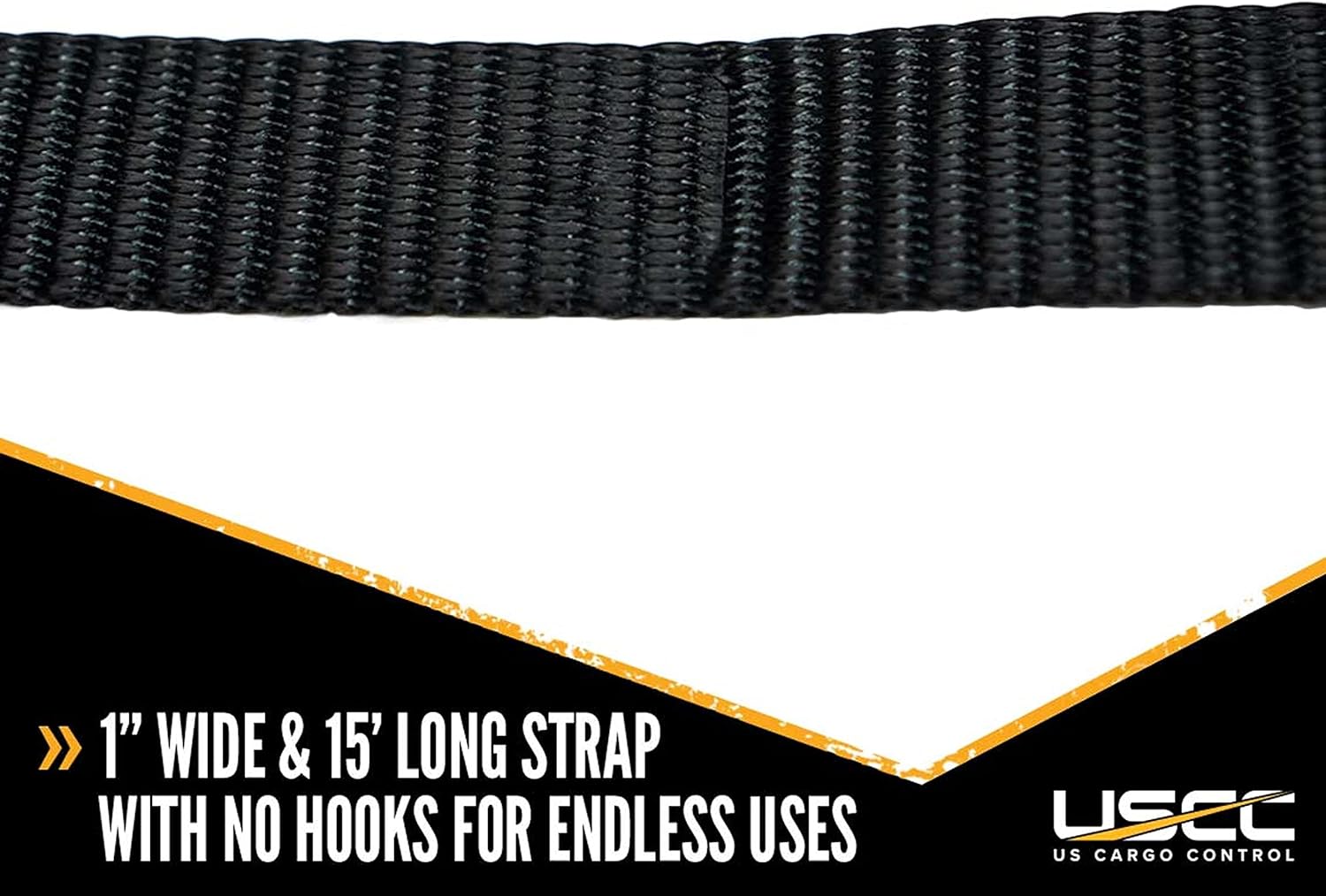 Endless Ratchet Straps 1"x15 Ft Case of 50 – Black view 3