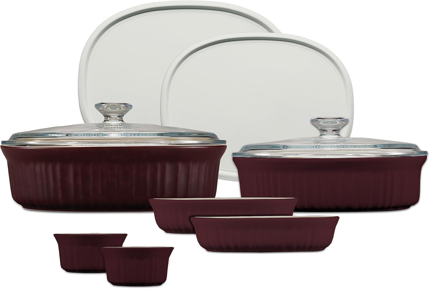 CorningWare Ceramic Bakeware Set with Lids, Chip and Crack