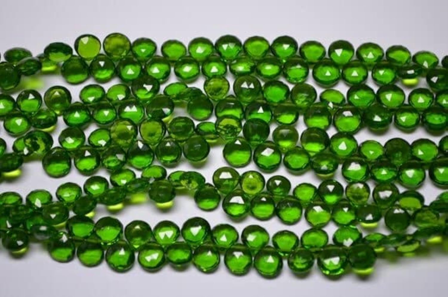 Quartz tsavorite facetté perles de qualité supérieure pour bijoux artisanaux