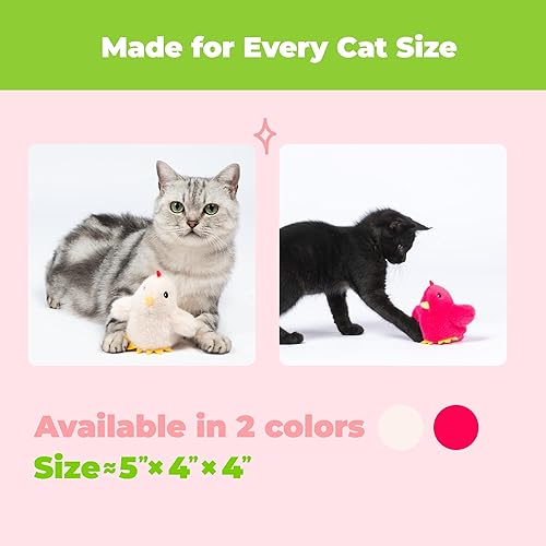 Miniatura 7 de Catify by Best Pet Supplies - Juguetes interactivos para gatos, juguetes de felpa, activados por movimiento y chirriantes, con hierba gatera