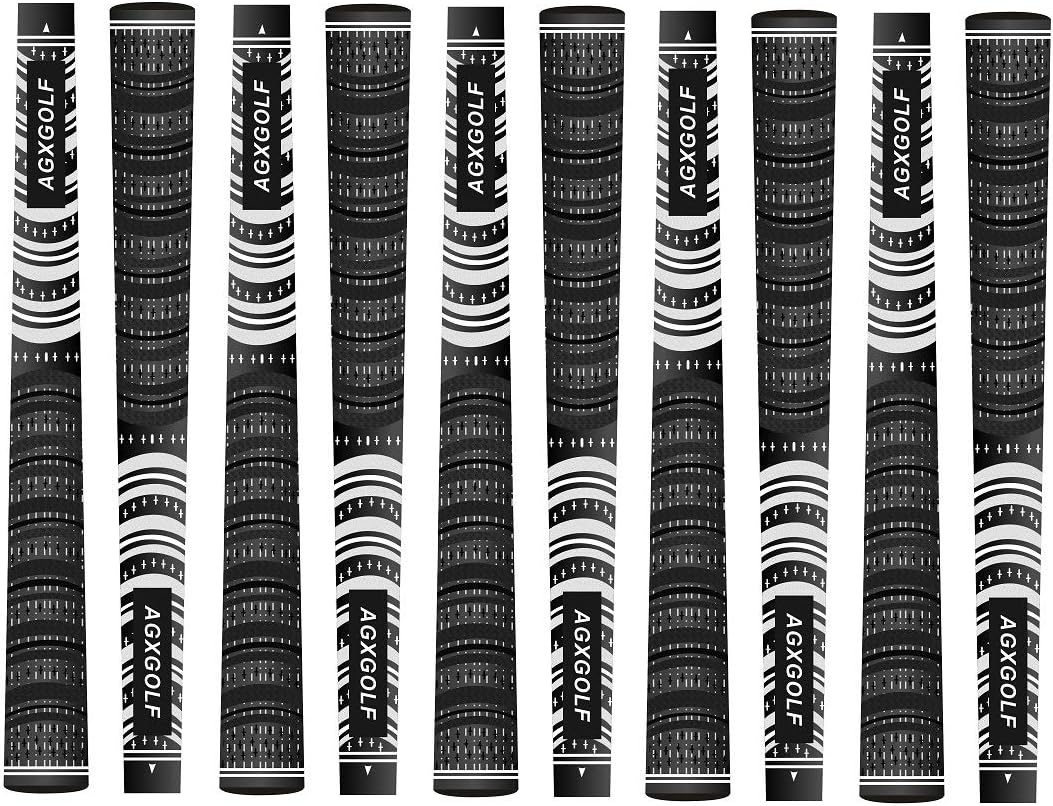 Men's Corded (Multi-Compound) Golf Grips: Black/White: Golf Pride Type: MID-Size