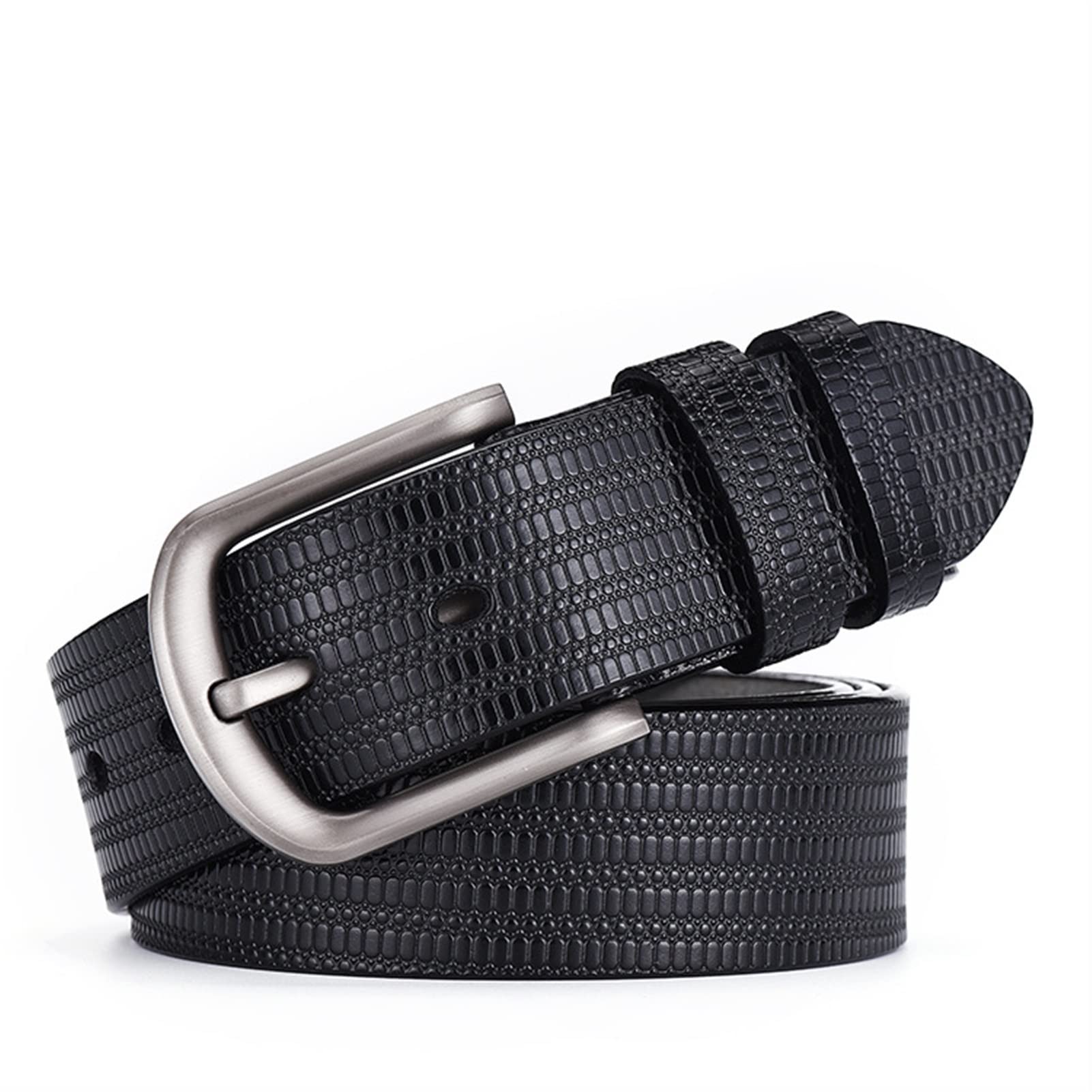 Cinture da uomo, Cintura da uomo in pelle cinghia pin in pelle fibbia da uomo cintura casual formale perno formale borsead giusto fibbia in lega di affari abiti casual usura forte resistente