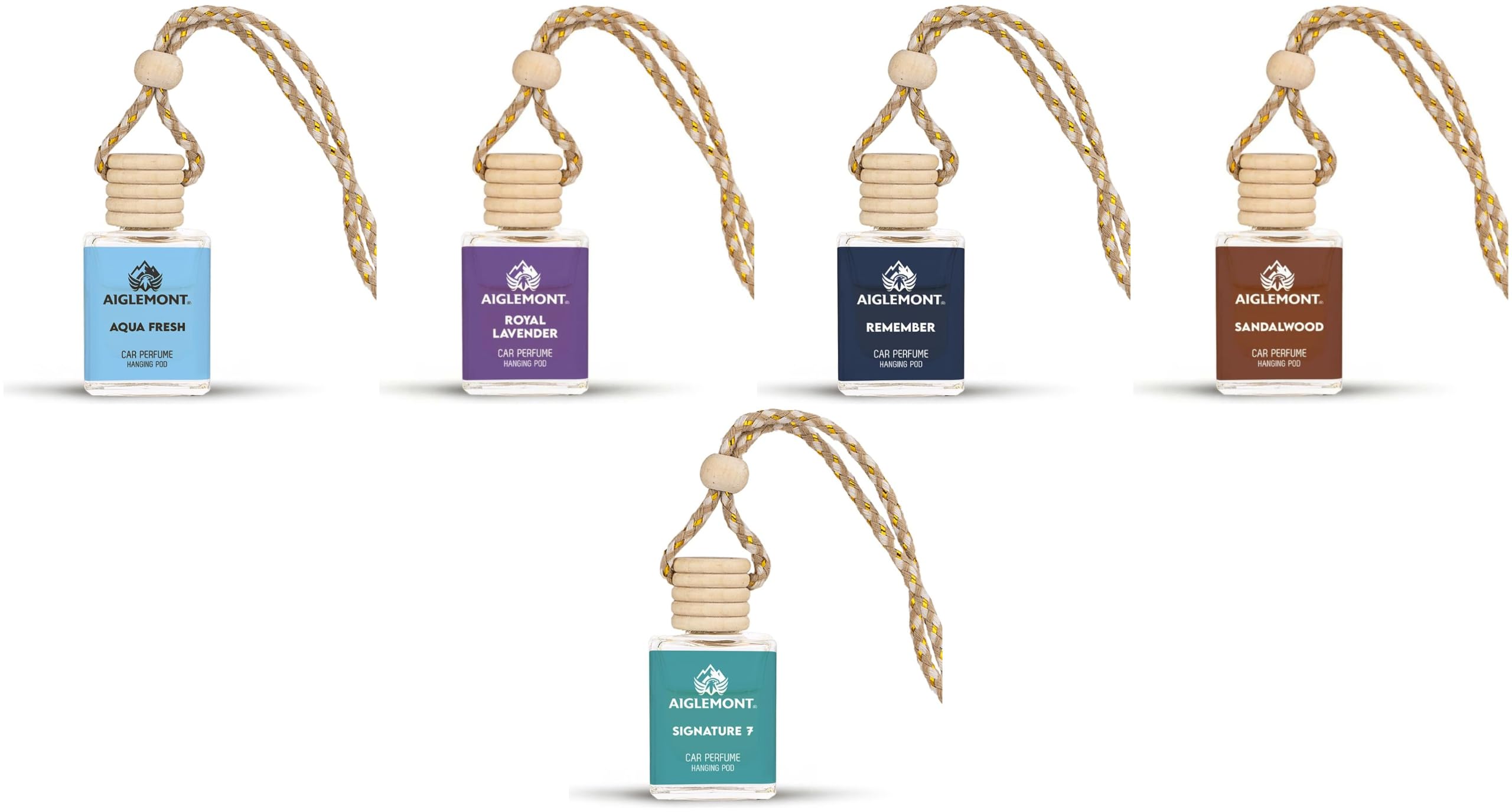 Car Perfumes combos | Aqua Fresh+ Royal Lavender + Royal Remember+ Sandalwood+ Signature 7 Scent| Combo of 5 | 10 ml Each-image-48