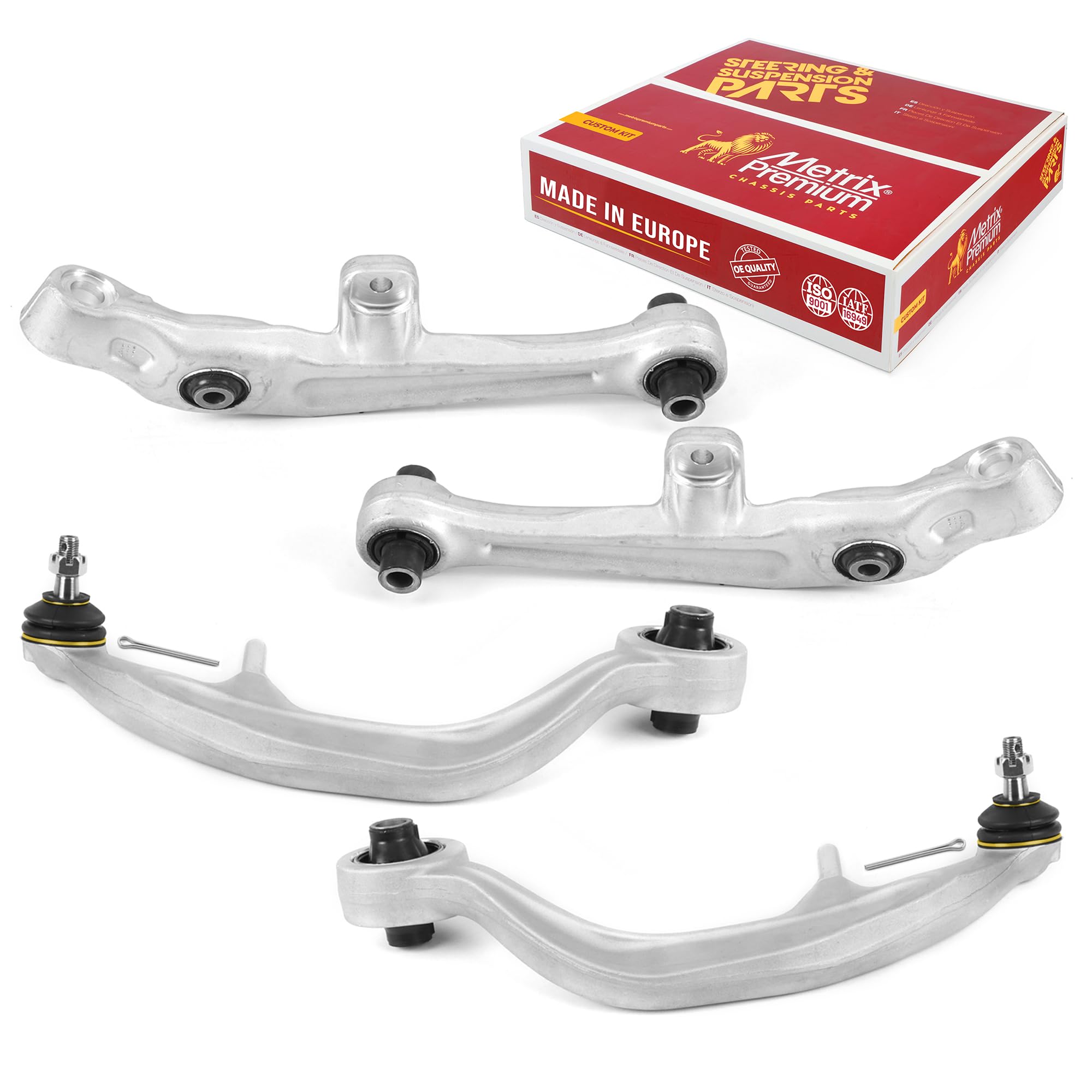 Metrix Premium Chassis Parts - 4 PC Lower Forward & Rearward Control Arm Kit Fits 04 Infiniti G35 RWD, 03 G35, 03-04 Nissan 350Z, Replacement RK641594