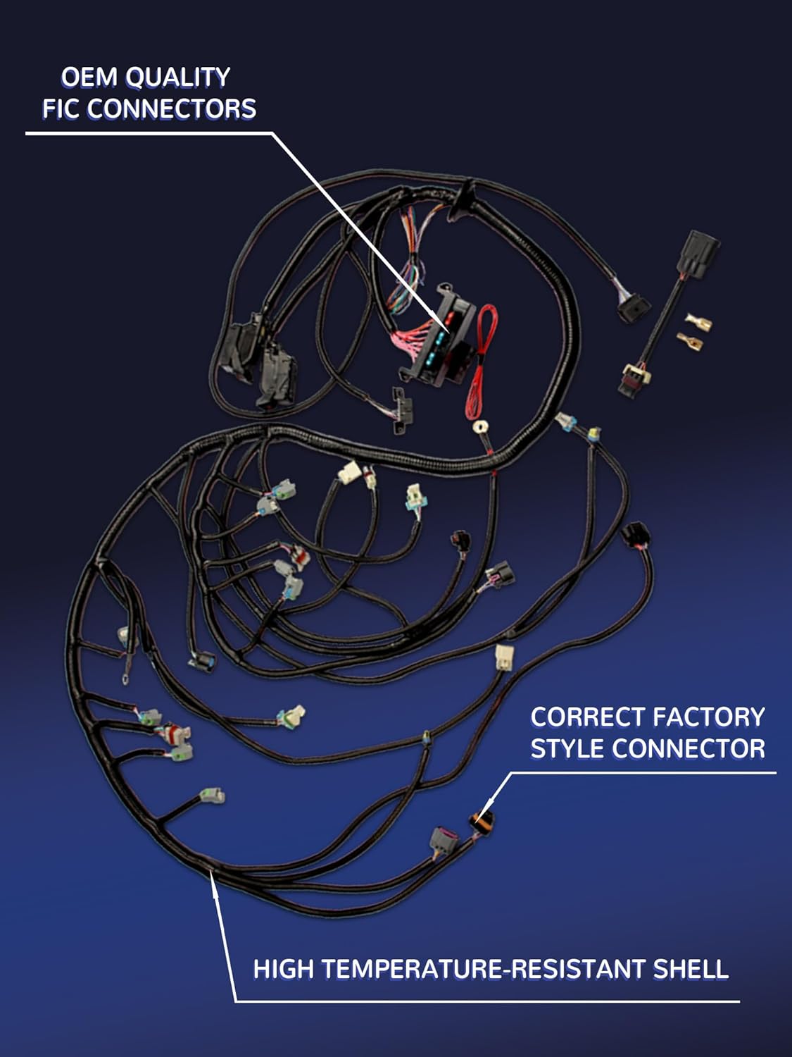 Engine Standalone Wiring Harness TR6060 T56 58X Replacement for 2006-2015 LS2 LS3 6.2L 6L80E 6L90E 58X DBW 2006-2015 Truck