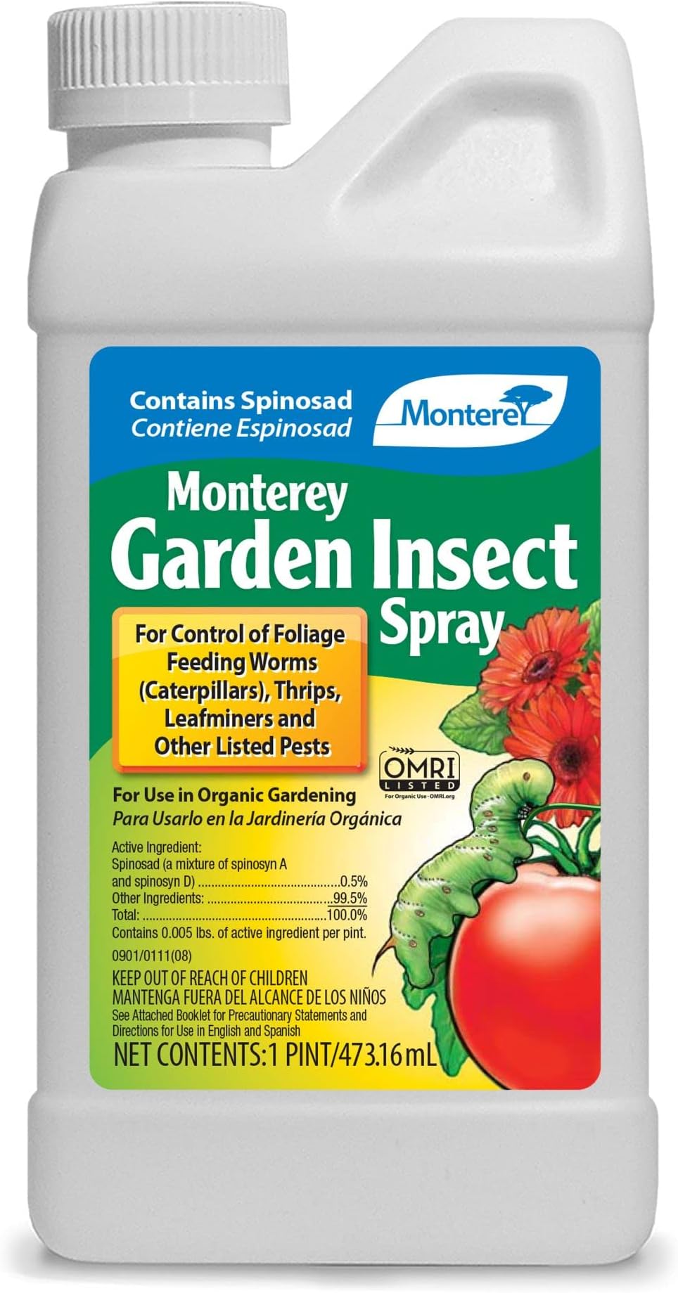 LG6150 Garden Insect Spray, Insecticide & Pesticide with Spinosad Concentrate, 16 oz