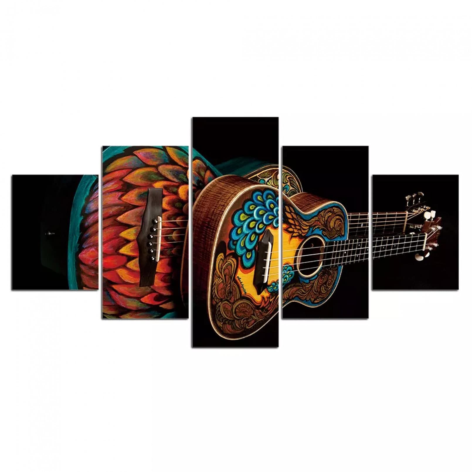 Amazon.co.jp: YYKKWWXX 抽象クラシックギター音楽壁の写真 fo