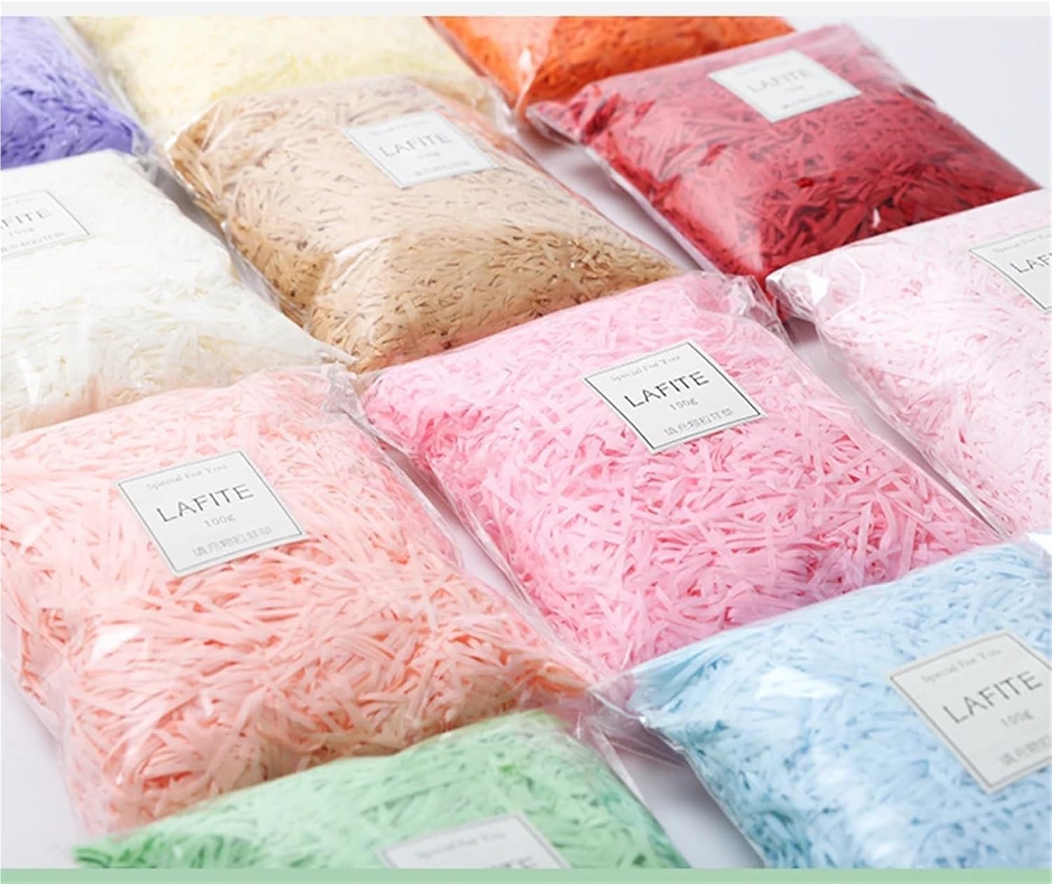 AGHSGDBCE Crinkle Cut Paper Shred Filler, Gift Bag Filler 300g Colorful Shred Crinkle Paper Raffia Shredded Tissue(Violet)