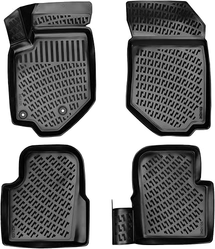 Alfombrillas de piso para Peugeot 208 2019-2023  Cobertura completa para todo tipo de clima, antideslizante, impermeable, corte láser 3D de primera