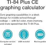 Calculatrice graphique couleur Texas Instruments TI-84 Plus CE, noire 7,5 po