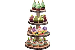 Cupcake Stand Wooden Tiered Tray Stand - A Rustic Charm for Your Celebrations