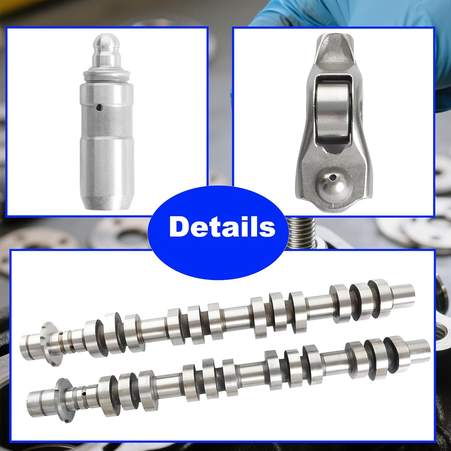 5.4 Camshaft Lifters Rocker Arms Kit, Left and Right Cam Fit For Ford F150 F250 F350 Mustang Expedition Explorer Sport Trac Lincoln Mark Navigator 4.6L 5.4L V8 2005-2014 3V 5L1Z6250E