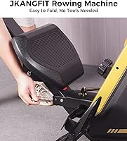 Vista 4 de JKANGFIT Máquina de remo plegable - Máquinas de remo para uso doméstico, remo magnético para interior para cuerpo completo con soporte