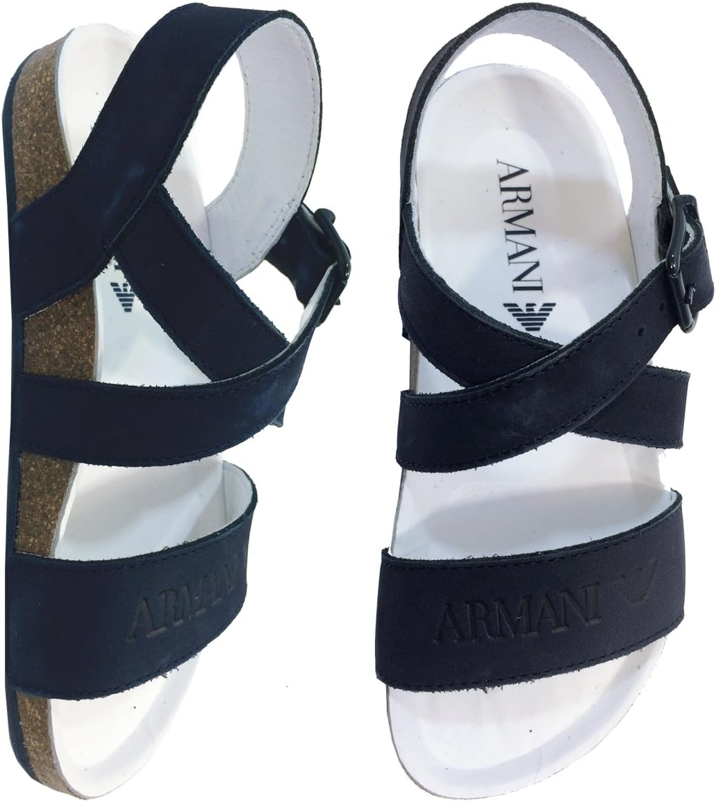 Armani Junior: Boys Navy Armani Sandals