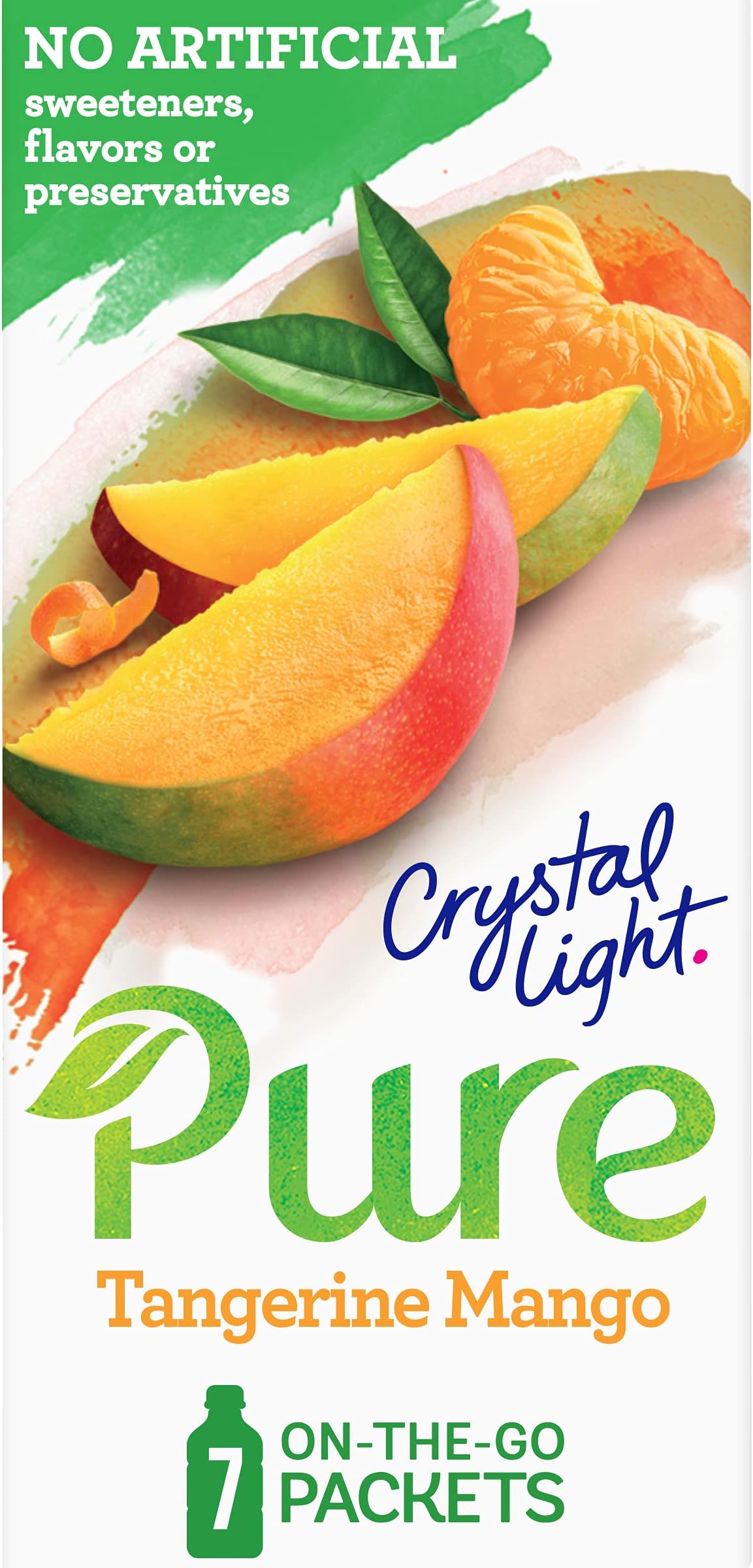 Crystal Light Pure Tangerine Mango, 0.14 Oz Box, 7 Pack