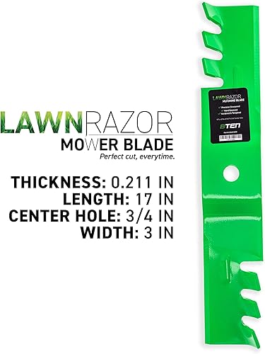 Miniatura 3 de 8TEN LawnRAZOR - Juego de cuchillas de cortacésped para Cub Cadet GT2148 Recon Z-Force LZ48 PRO-Z 100 cubierta de 48 pulgadas 02005017-X (Mulching)