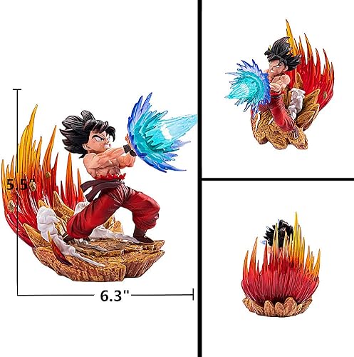 Miniatura 2 de Figura de Goku - Figura de acción DBZ, colección Super Saiyan Kaiouken, regalos de cumpleaños, PVC, 6 pulgadas