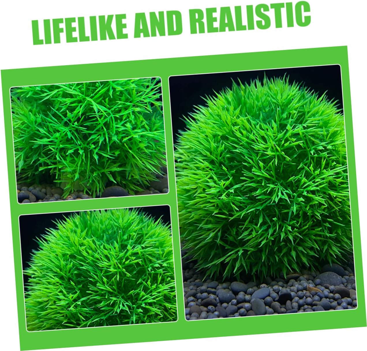 10pcs Fish Tank Decors Aquatic Plants Balls Simulated Decorative Water Plants Ornaments
