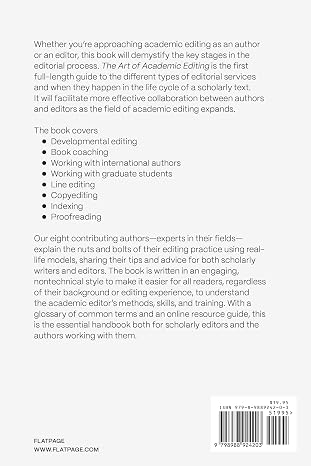 The Art of Academic Editing: A Guide for Authors and Editors