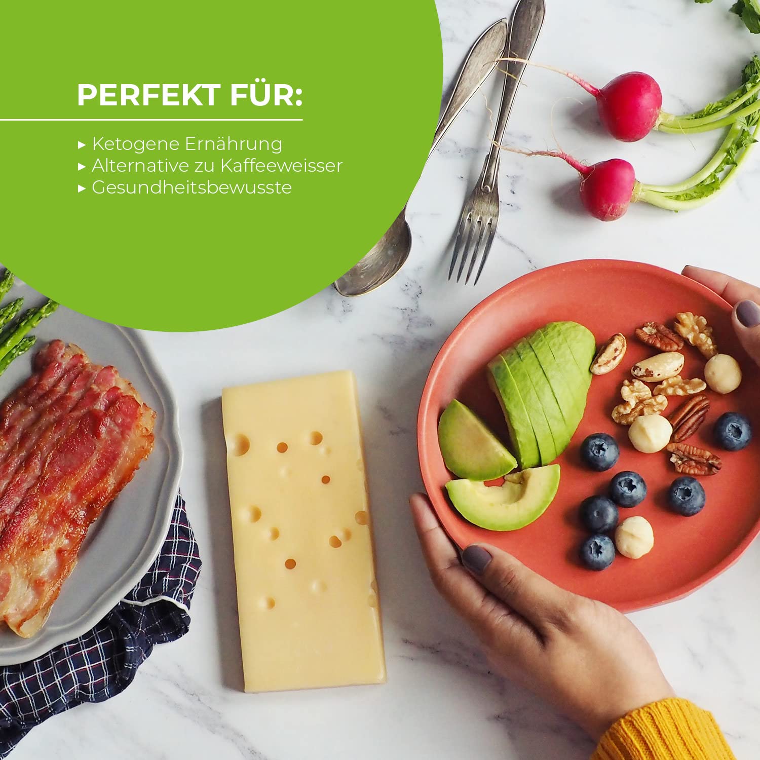Poudre MCT - 800 g - Qualité supérieure - Parfait pour un régime céto - À base de noix de coco - Neutre au goût - GreatVita