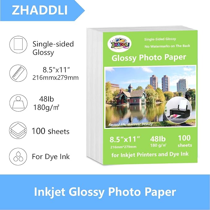 Papel fotográfico brillante 8.5 x 11 pulgadas miniatura 3
